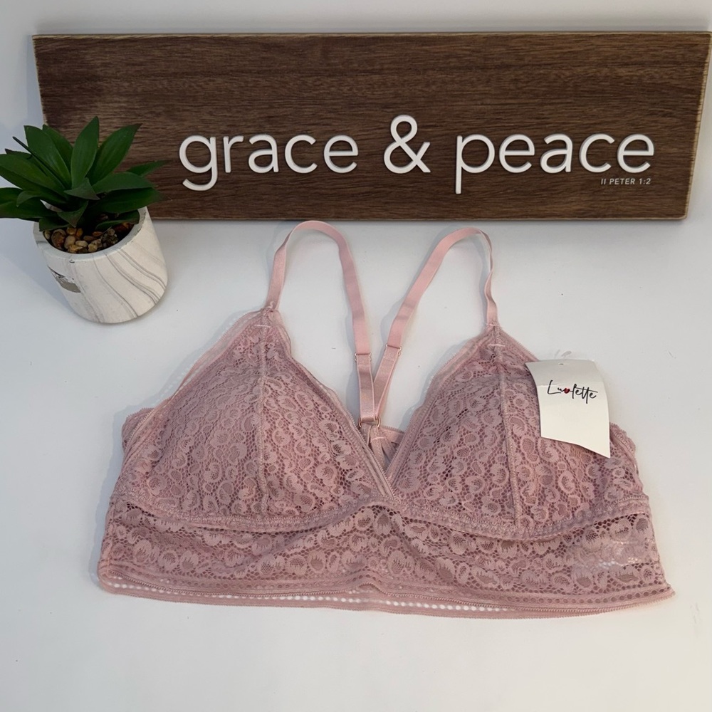 Pink‎ Lace Bralette